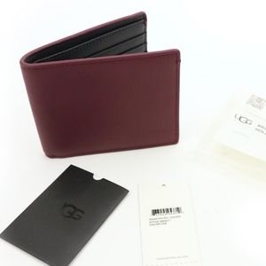 UGG Branford Bill Holder Wallet Oxblood Re Leather